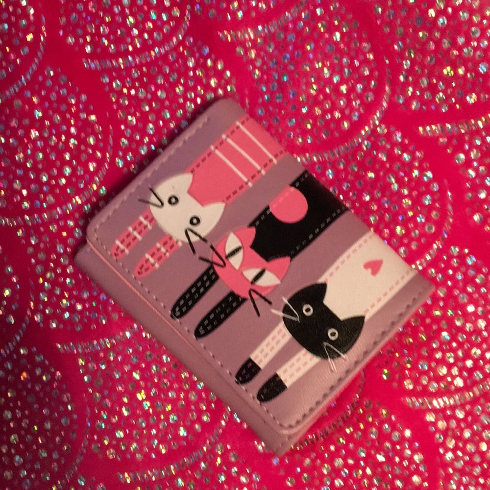 Purple cat wallet